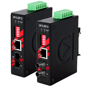 Foto Conversores de medio Ethernet – Fibra óptica para redes industriales.
